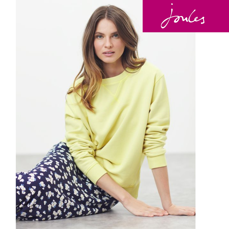 Joules Monique Crew Neck Sweatshirt - Lemon Sherbert-4